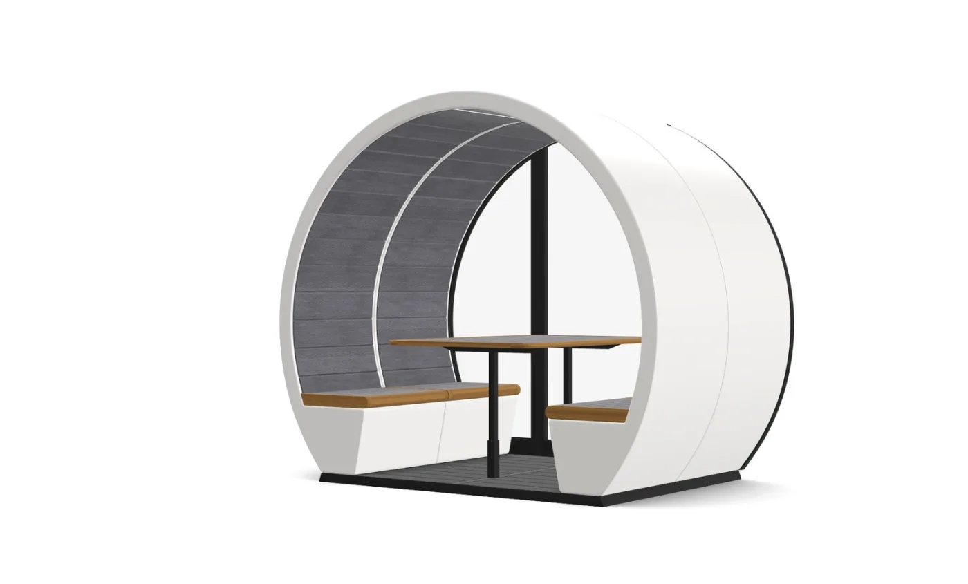 Outdoor Pod semi-fermé 4 personnes, collection Fluid